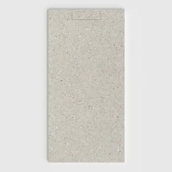 Plato de ducha 3D Plaster efecto terrazo CONCRETE - vista frontal