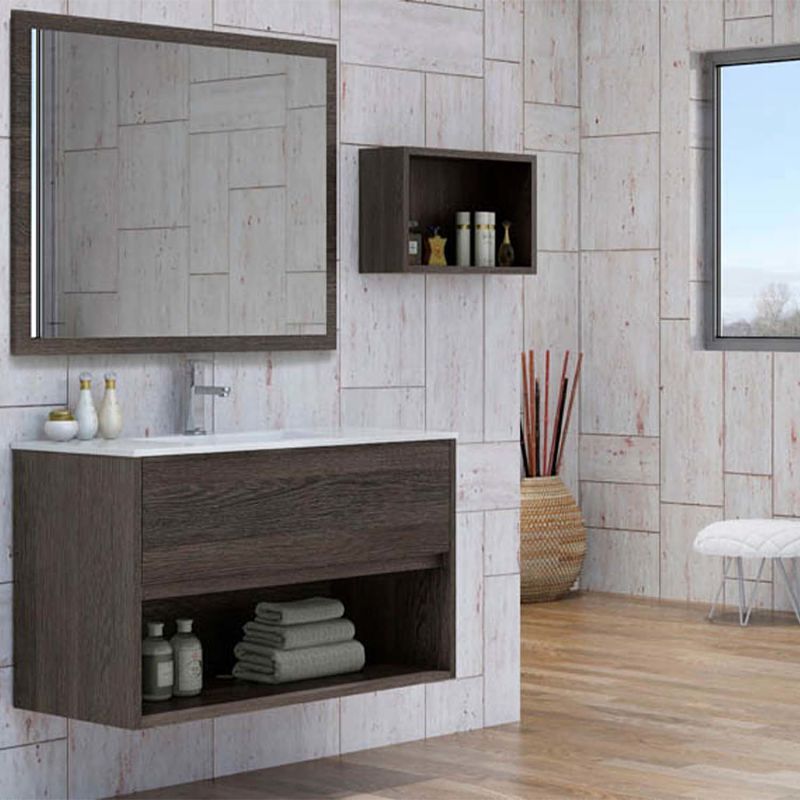 Mueble de baño VALERIA suspendido 1 cajón- 1 hueco con lavabo ceramico