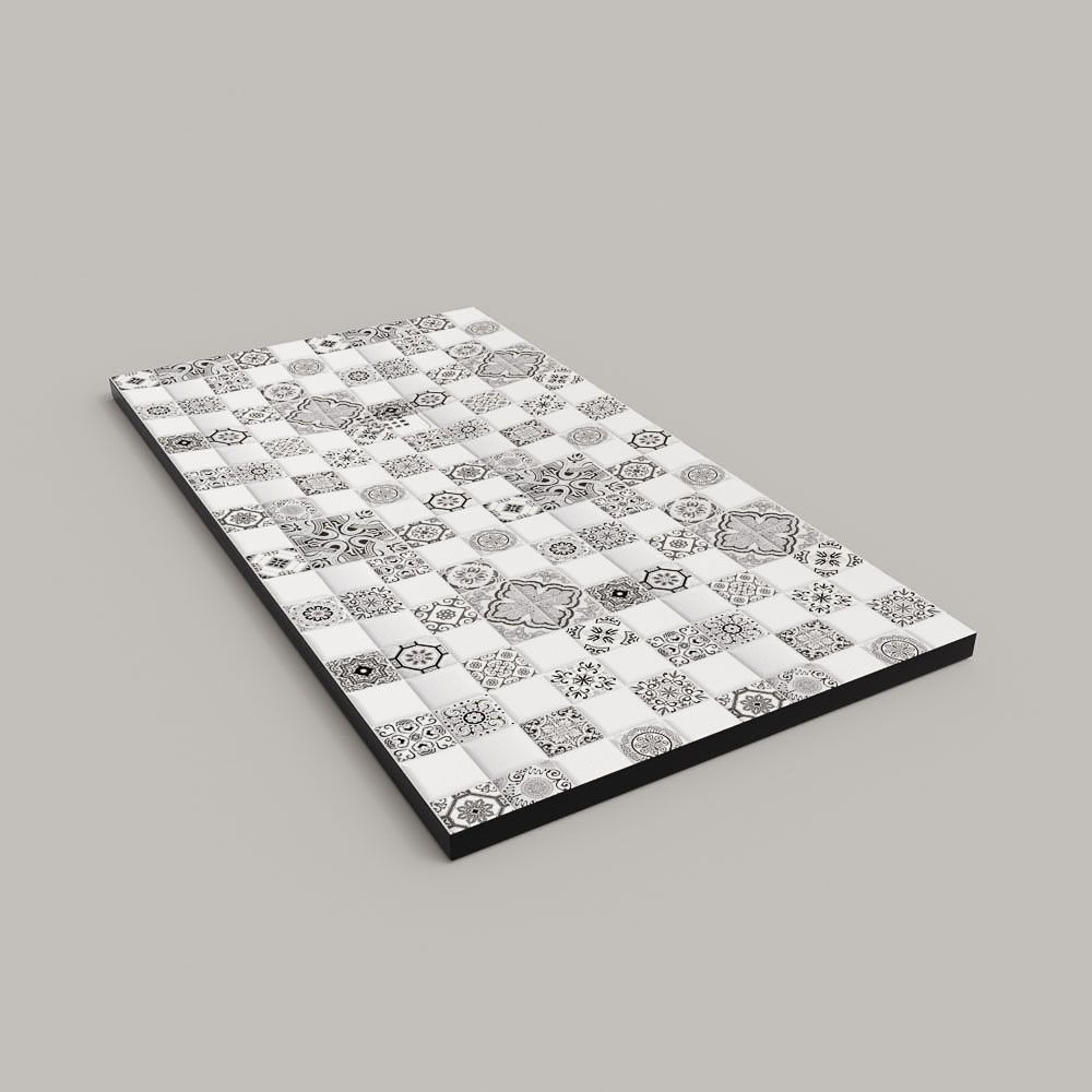 Plato de ducha resina textura pizarra. Efecto en Hidráulico arte grey - antideslizante STONE 3D moderno